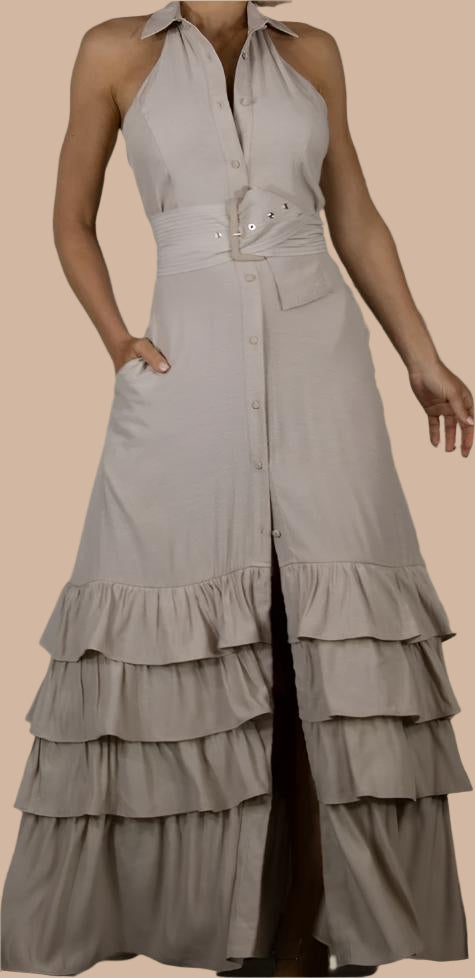 Antonella Beige Dress